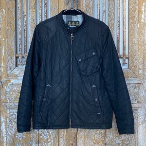 BARBOUR BLACK QUILTED BONNER JACKET XXL